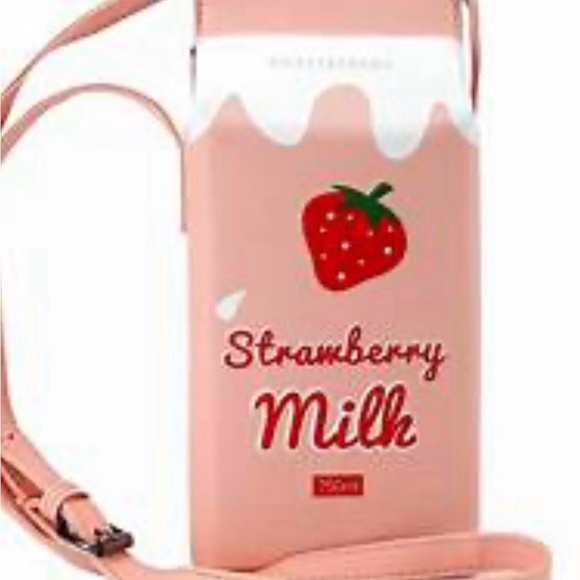 Strawberry Milk Box Crossbody Bag - Picture 1 of 6